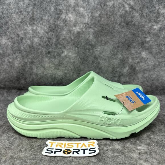 Hoka Ora Recovery Slide 3 Mens Size 11 Womens Size 13 Lime Glow 1135061-LGLGL - Picture 3 of 7